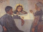 Eric Forbes-Robertson Breton Children Pont Aven (La Bonne Soupe) oil on canvas